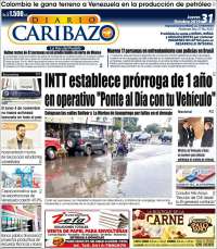 Portada de Diario Caribazo (Venezuela)