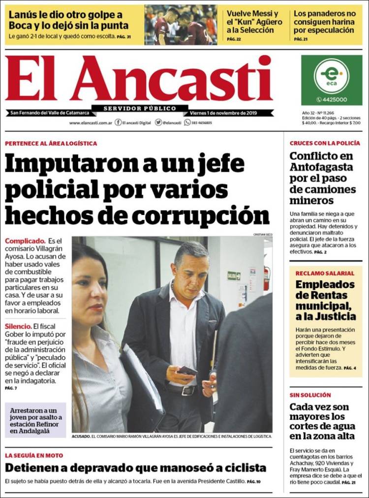 Portada de El Ancasti (Argentina)