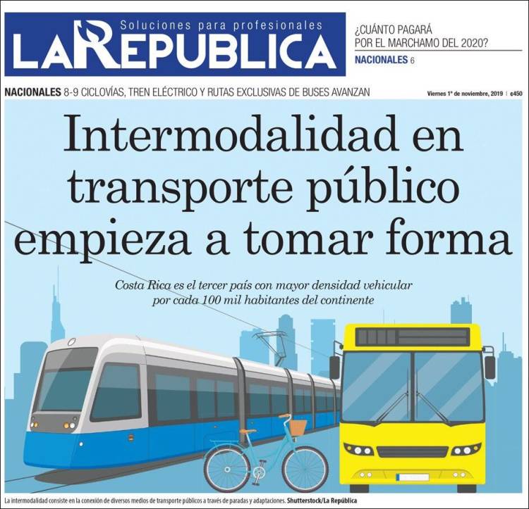 Periódico La República (Costa Rica). Periódicos de Costa Rica. Edición ...