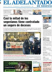 Portada de El Adelantado de Segovia (España)