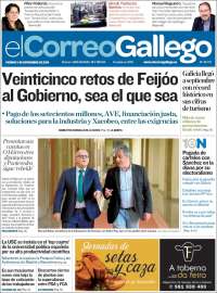 Portada de El Correo Gallego (España)