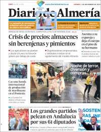 Portada de Diario de Almería (España)