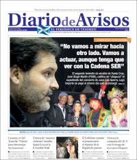 Portada de Diarios de Avisos (España)