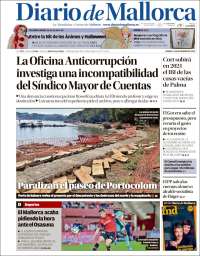 Portada de Diario de Mallorca (España)