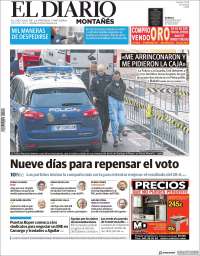 Portada de El Diario Montañés (España)