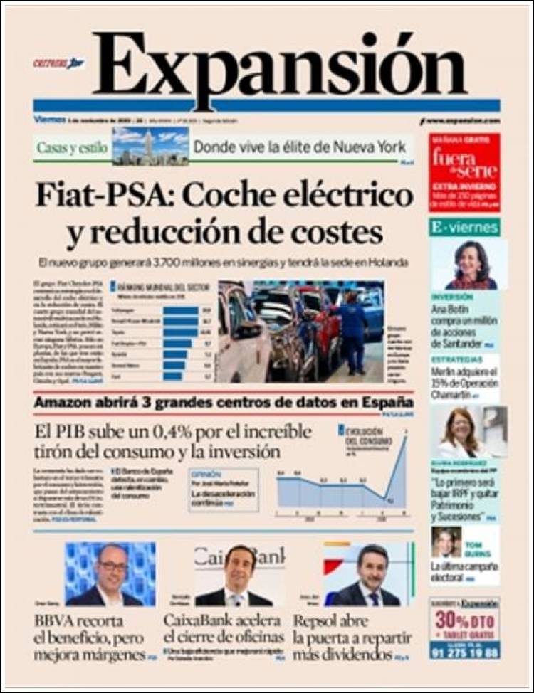 Portada de Expansión (Espa&ntilde;a)