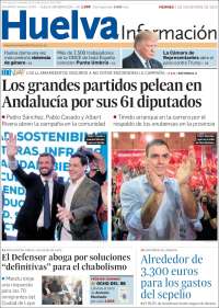 Portada de Huelva Información (España)