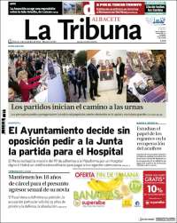 Portada de La Tribuna de Albacete (España)