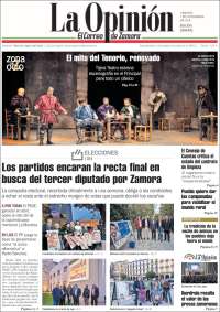 Portada de La Opinión - El Correo de Zamora (España)