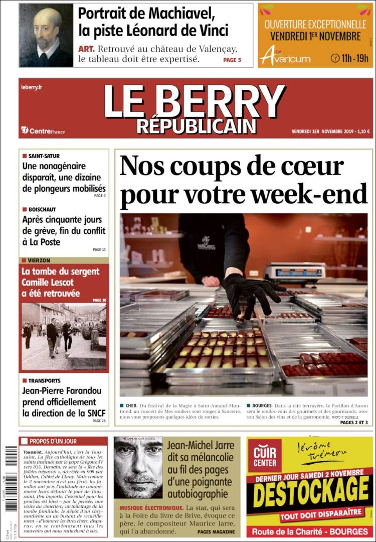 Portada de Berry Republicain (Francia)