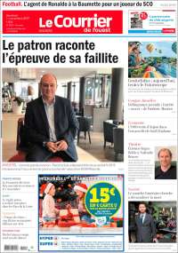 Portada de Le Courrier de l'Ouest (Francia)