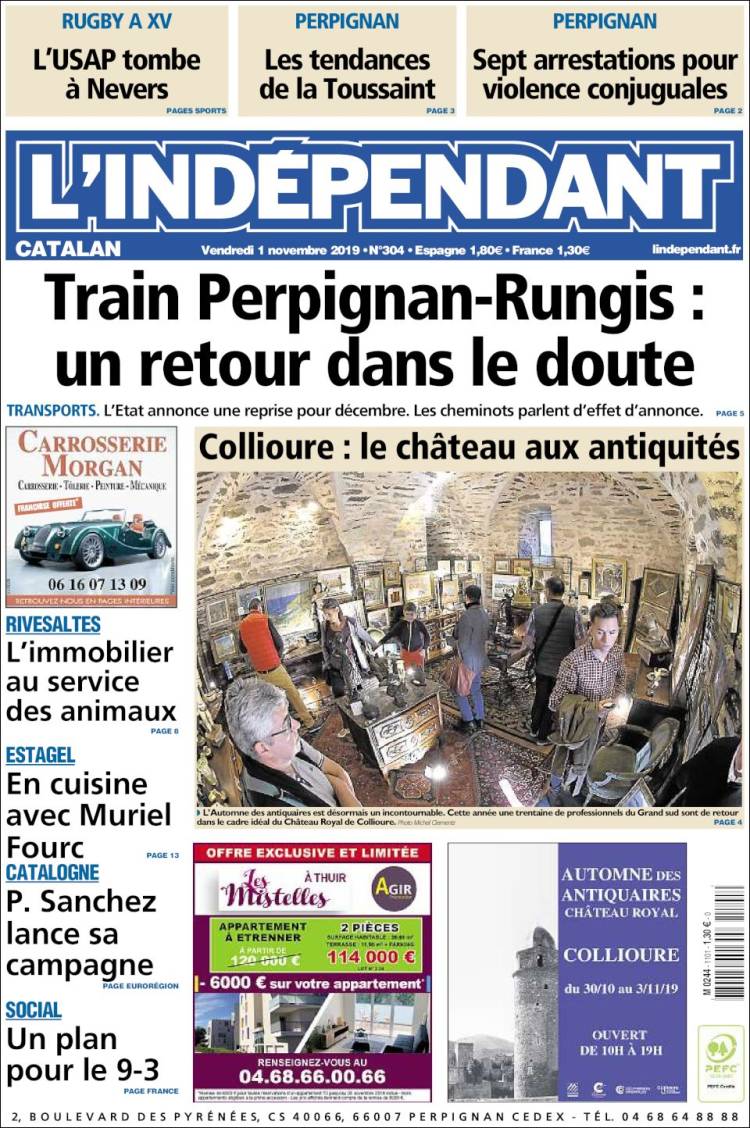 Portada de Le Indépendant (Francia)