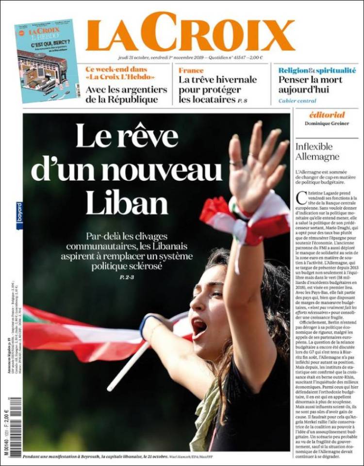 Portada de La Croix (Francia)