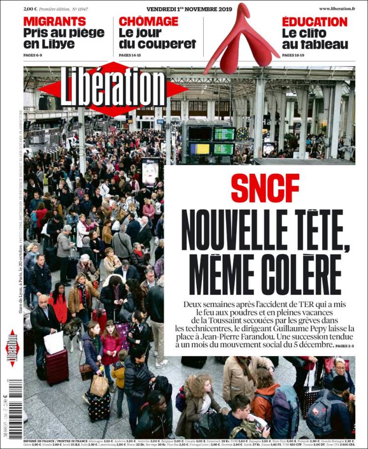 Portada de Libération (Francia)
