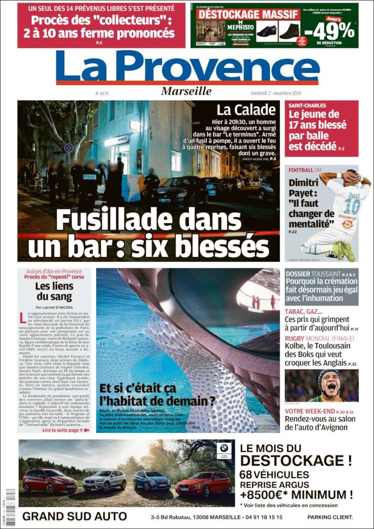 Portada de La Provence (Francia)