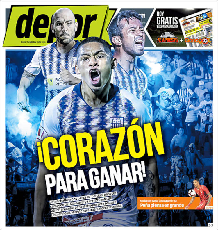 Portada de Depor (Peru)