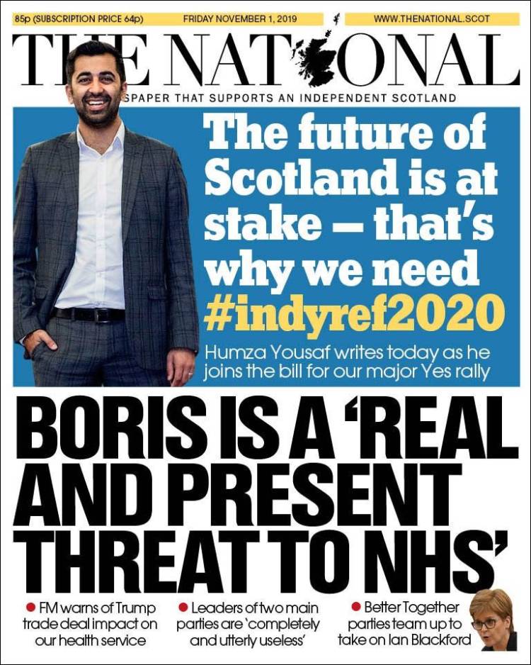 Portada de The National (Reino Unido)