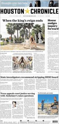 Portada de Houston Chronicle (USA)