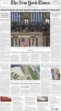 Portada de New York Times (USA)