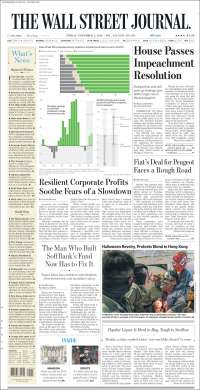 Portada de Wall Street Journal (USA)