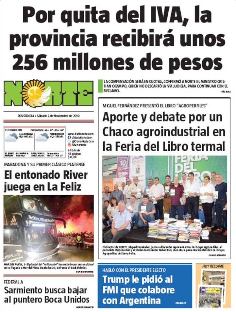 Portada de Diario Norte (Argentina)