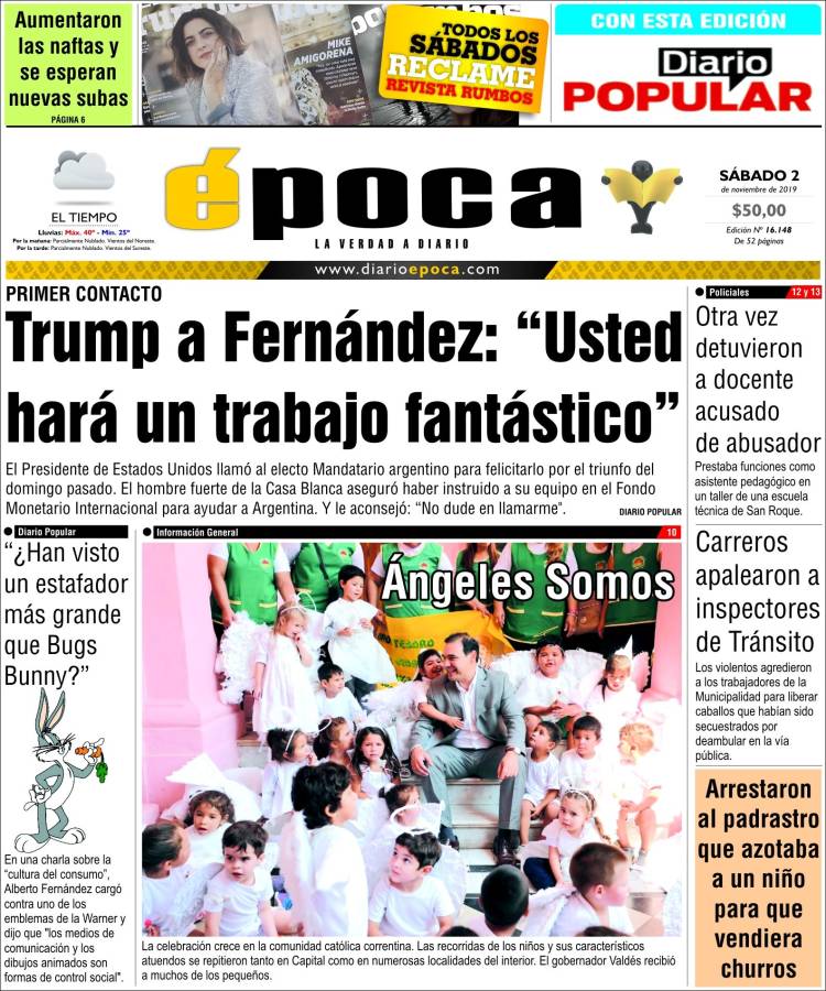 Portada de Diario Época (Argentina)