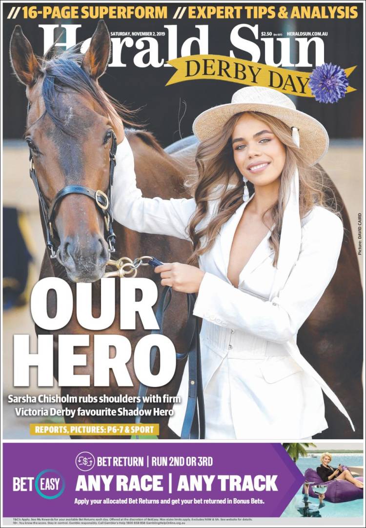 Portada de Herald Sun (Australia)