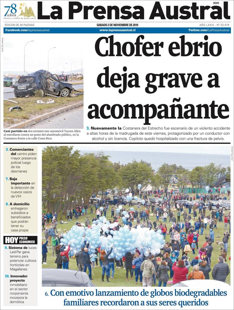 Portada de El Magallanes (Chile)