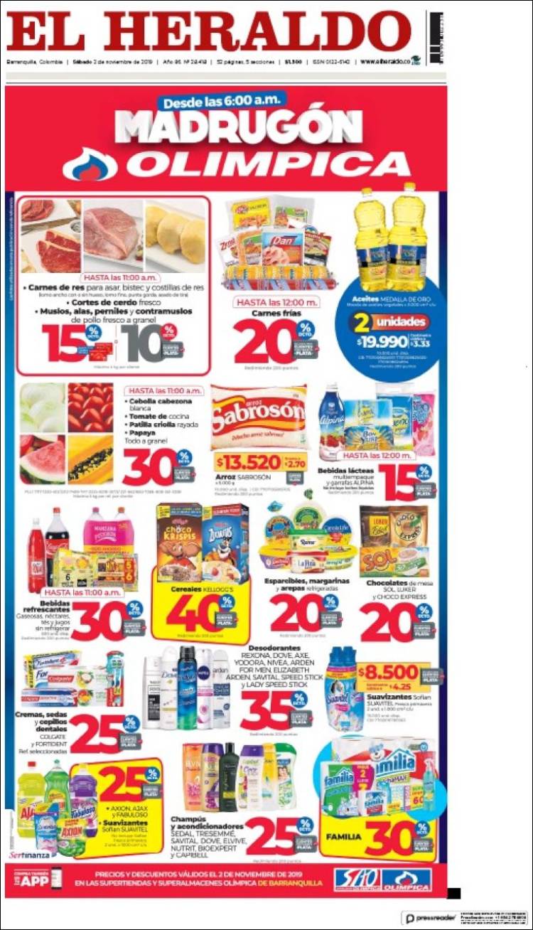 Portada de El Heraldo (Colombia)