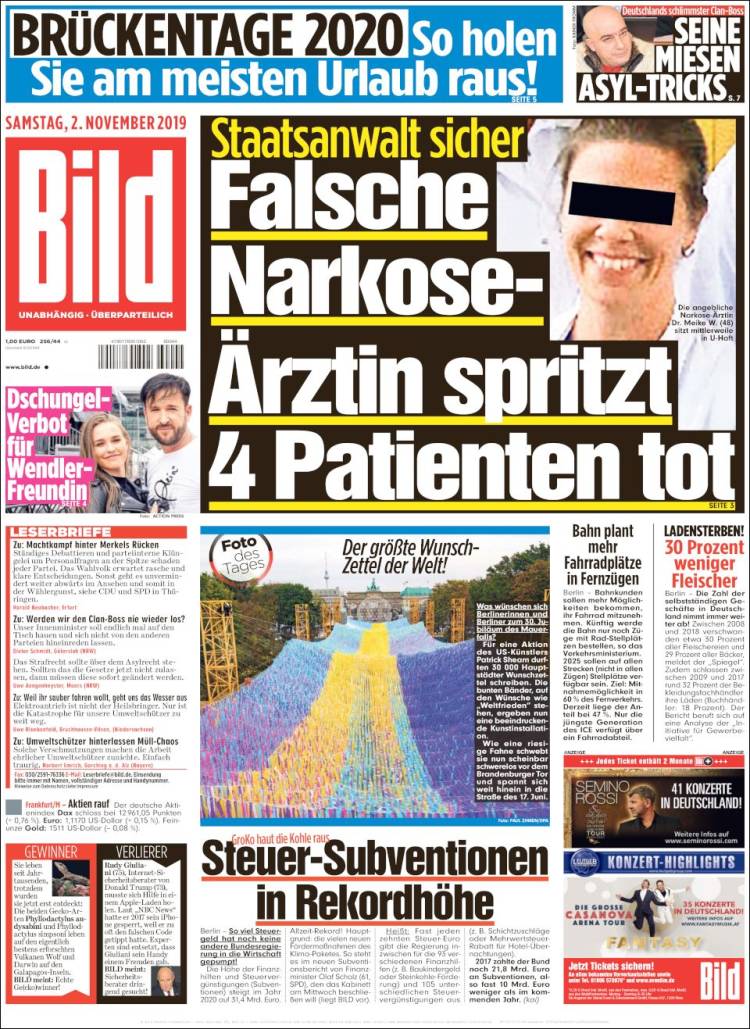 Portada de Bild (Alemania)