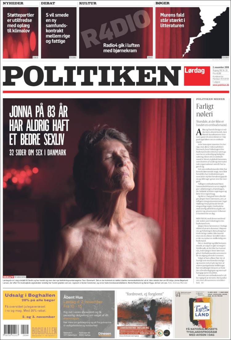 Portada de Politiken (Dinamarca)