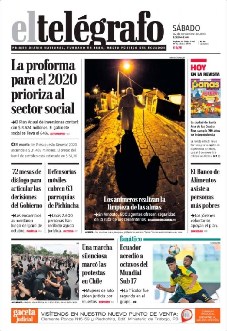 Periódico El Telégrafo Ecuador Periódicos De Ecuador Edición De Sábado 2 De Noviembre De 