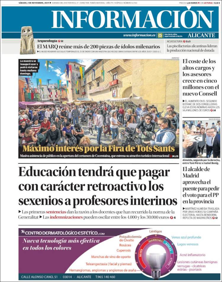 Portada de Diario Información (España)