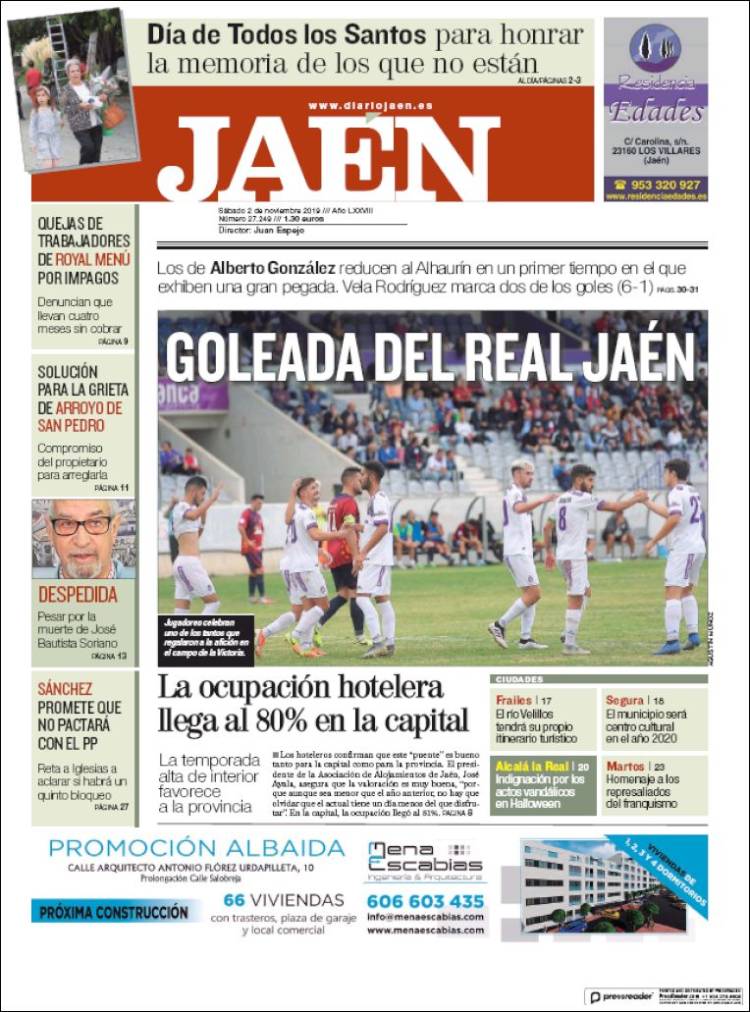 Portada de Diario Jaén (España)