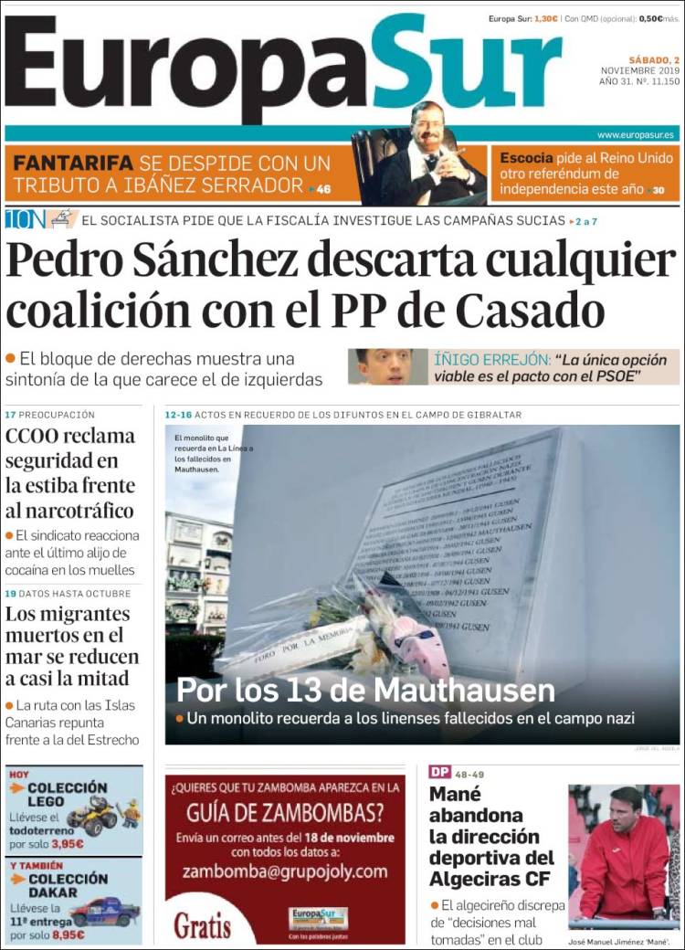 Portada de Europa Sur (España)