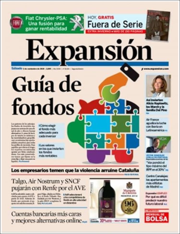 Portada de Expansión (Espa&ntilde;a)