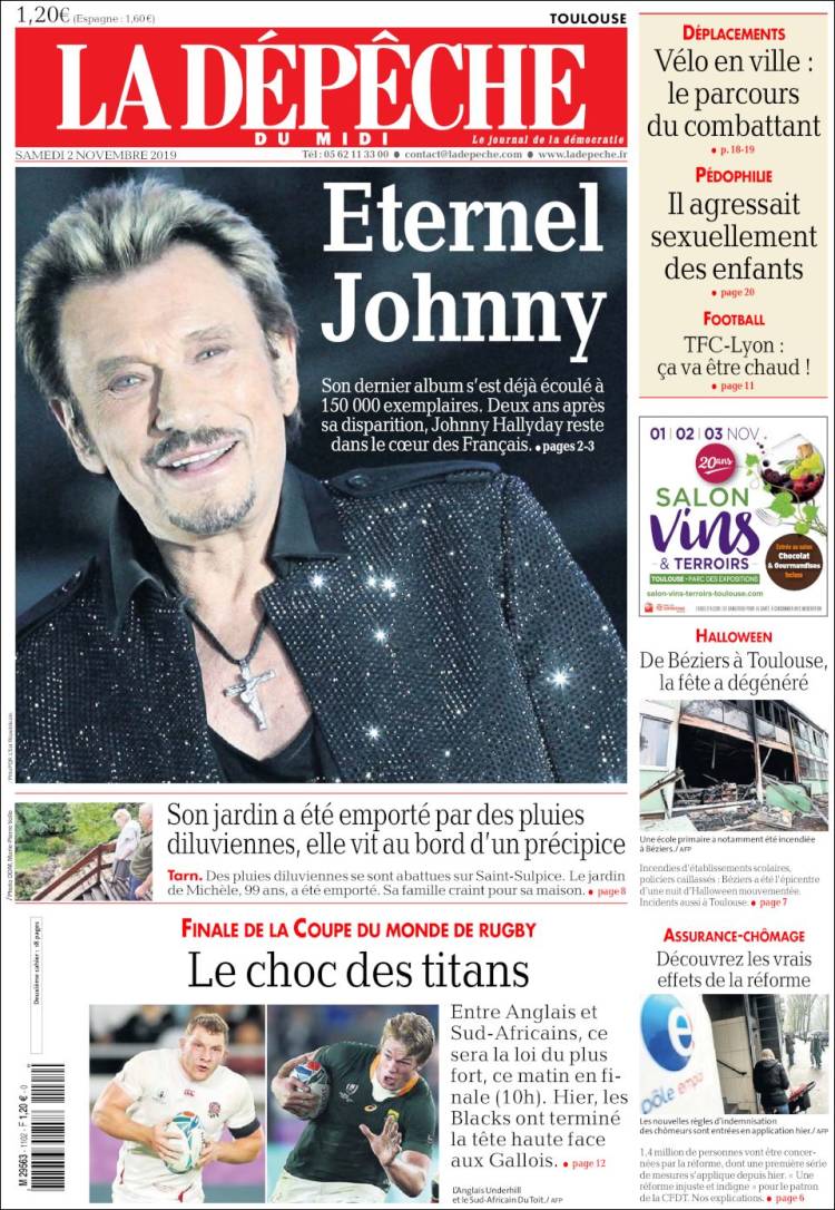 Portada de La Dépêche du Midi (Francia)