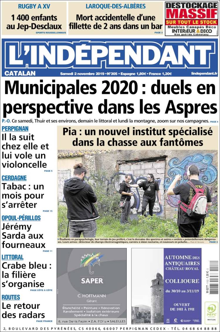 Portada de Le Indépendant (Francia)