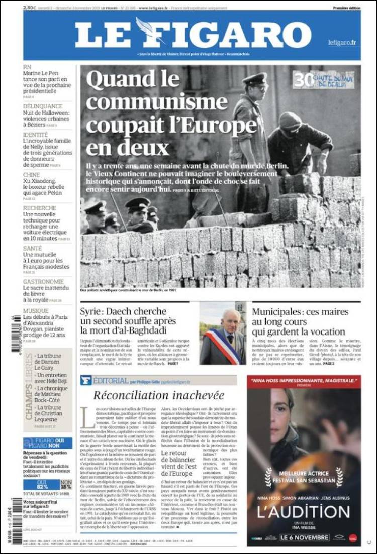 Portada de Le Figaro (Francia)