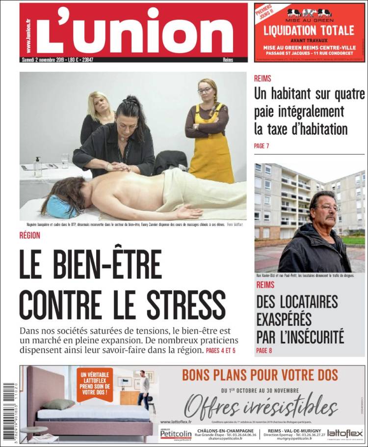 Portada de L'Union (Francia)