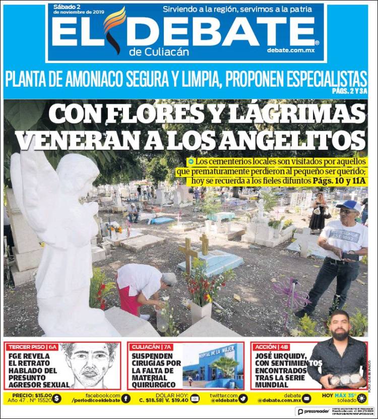 Portada de El Debate de Culiacán (M&eacute;xico)