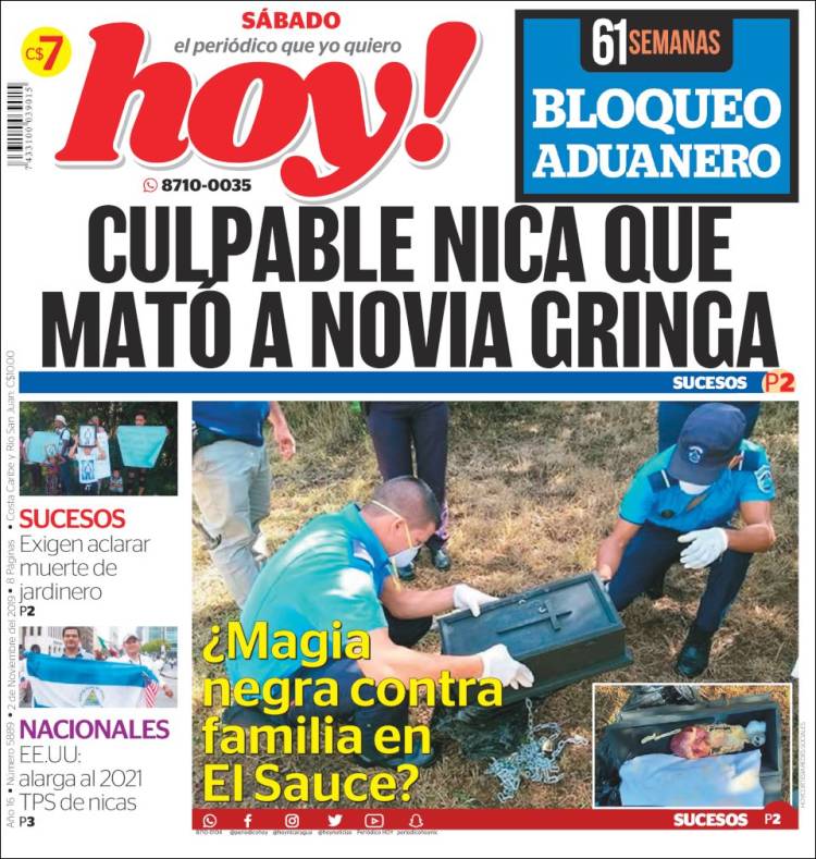 Portada de Hoy (Nicaragua)