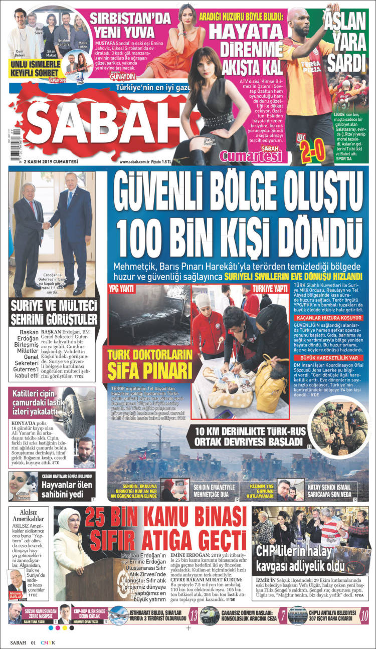 Portada de Sabah (Turqu&iacute;a)