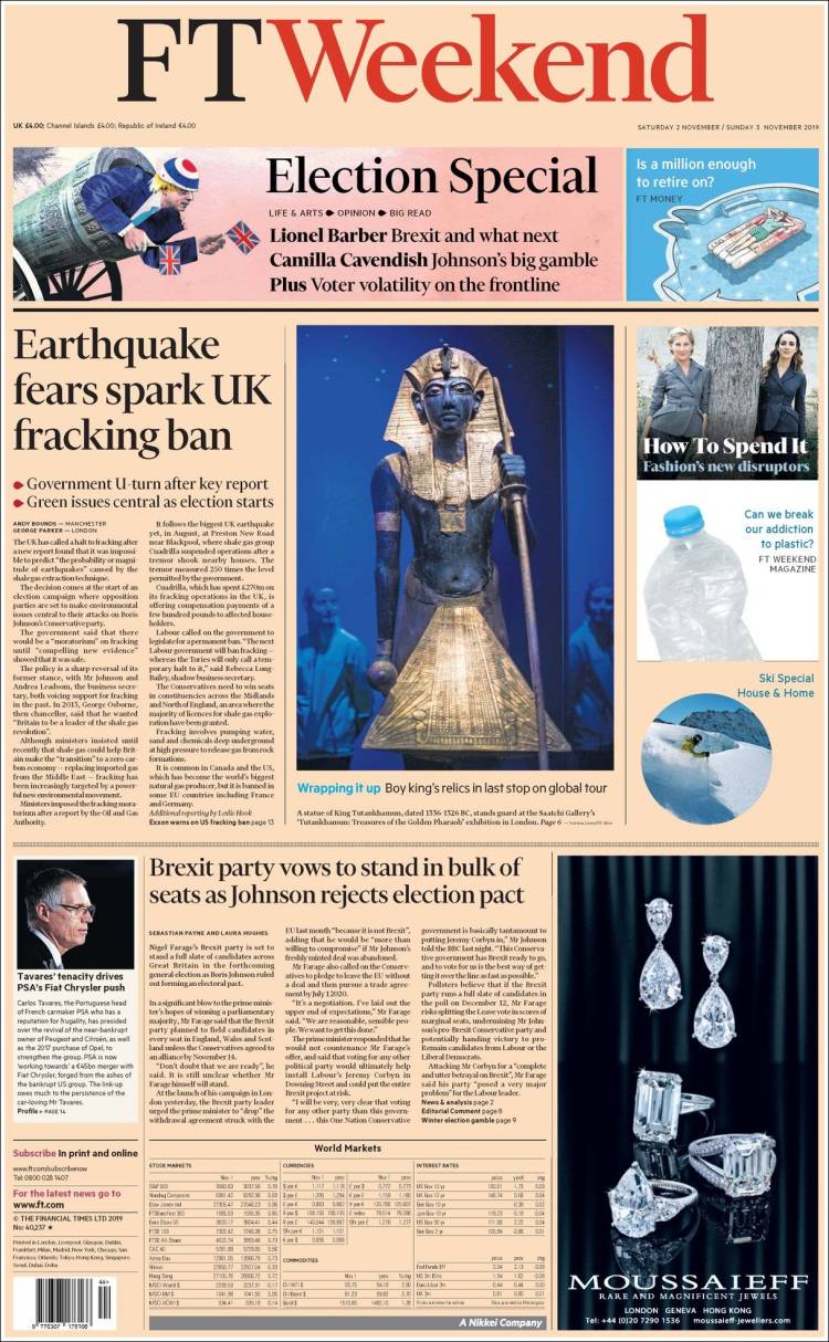Portada de Financial Times (Reino Unido)