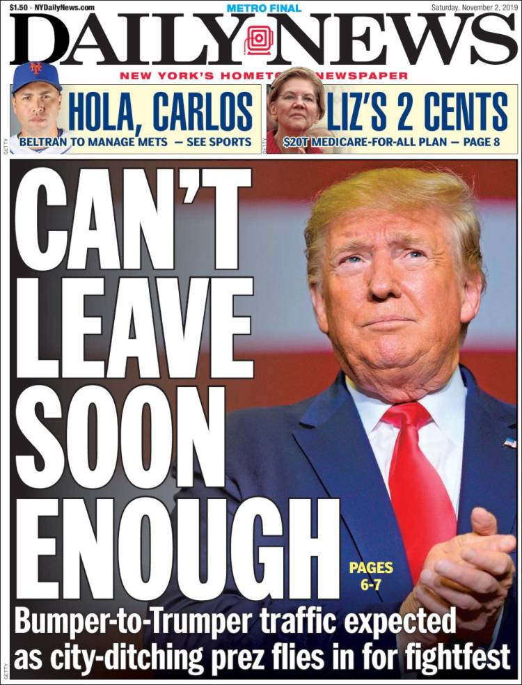 Portada de Daily News - New York (USA)