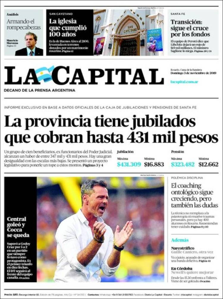 Portada de La Capital - Rosario (Argentina)