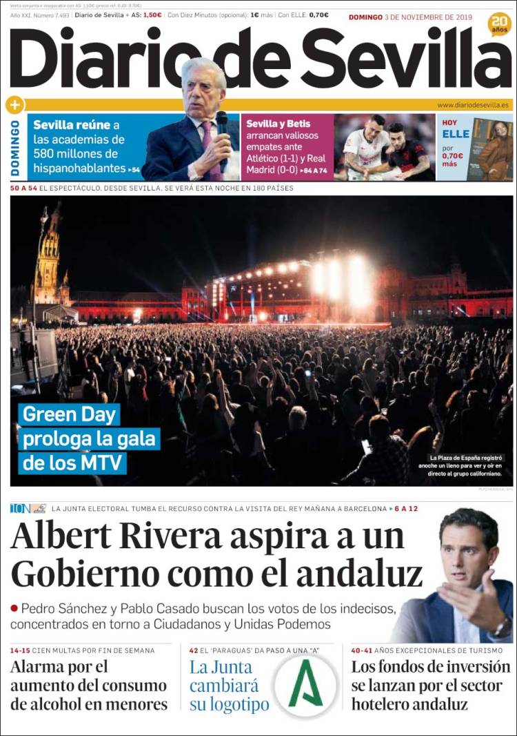 Portada de Diario de Sevilla (Spain)