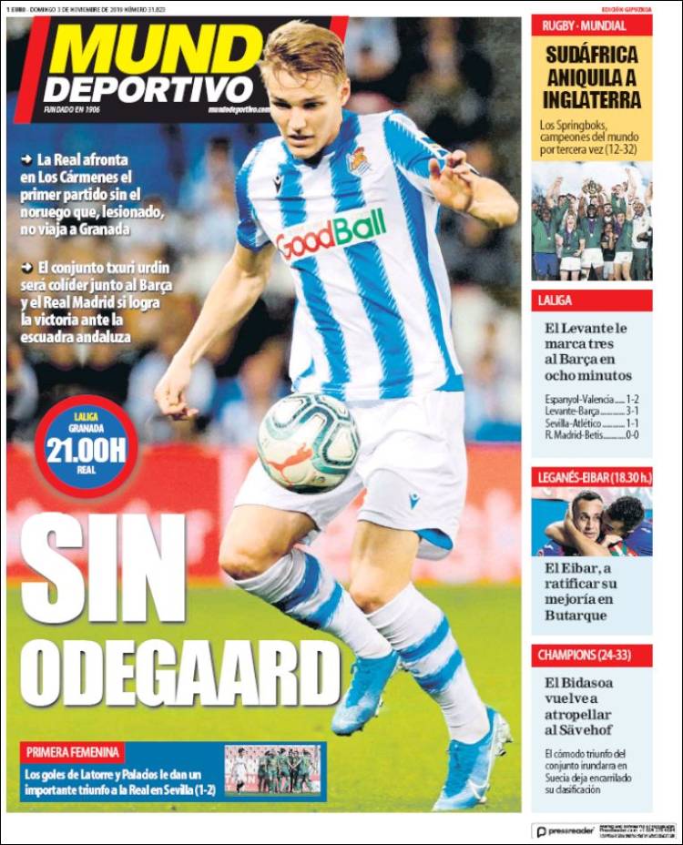 Portada de Mundo Deportivo Gipuzkoa (España)