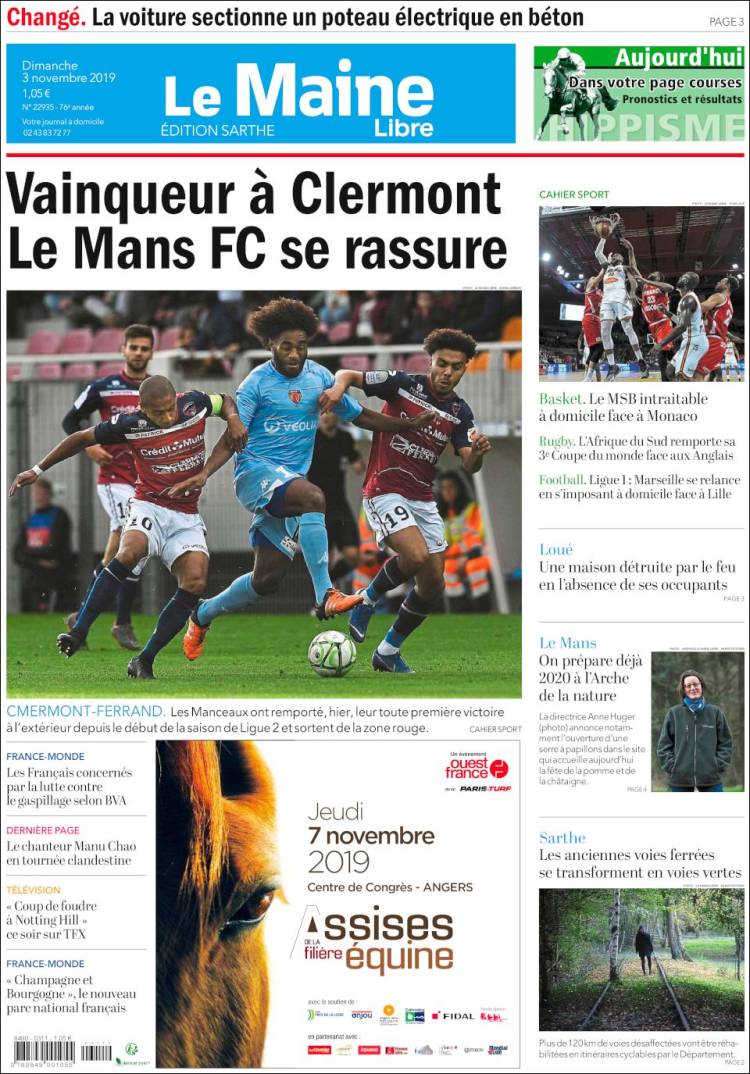 Portada de Le Maine Libre (Francia)