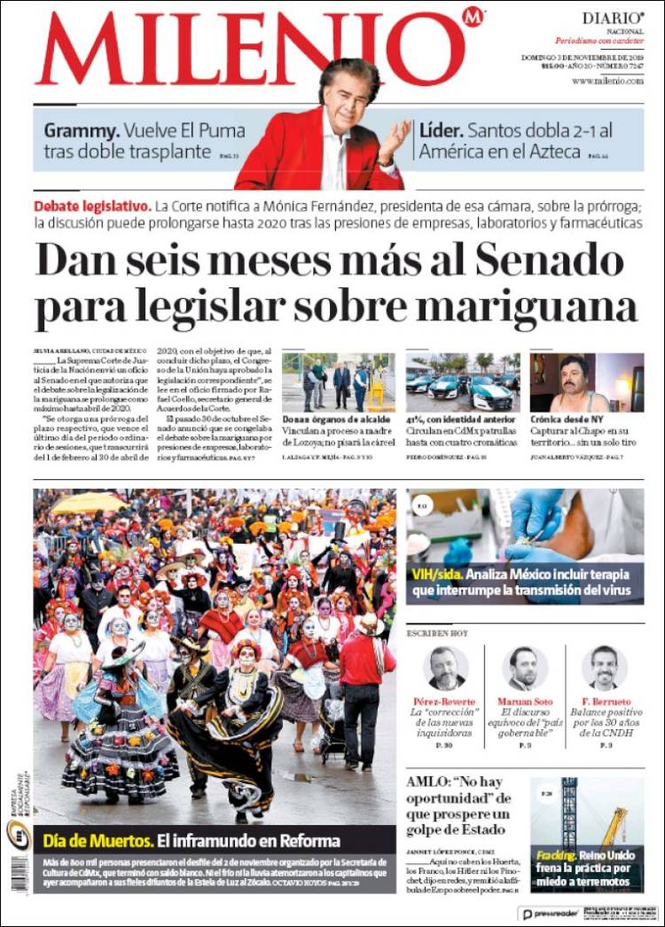 Portada de Milenio (M&eacute;xico)